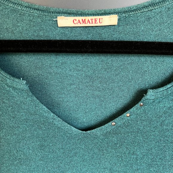 Camaieu Long Sleeve V-neck Shirt - Picture 3 of 6